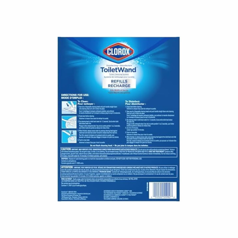 Clorox Disinfecting ToiletWand Refills, Toilet Cleaning System, 20 Count Refills