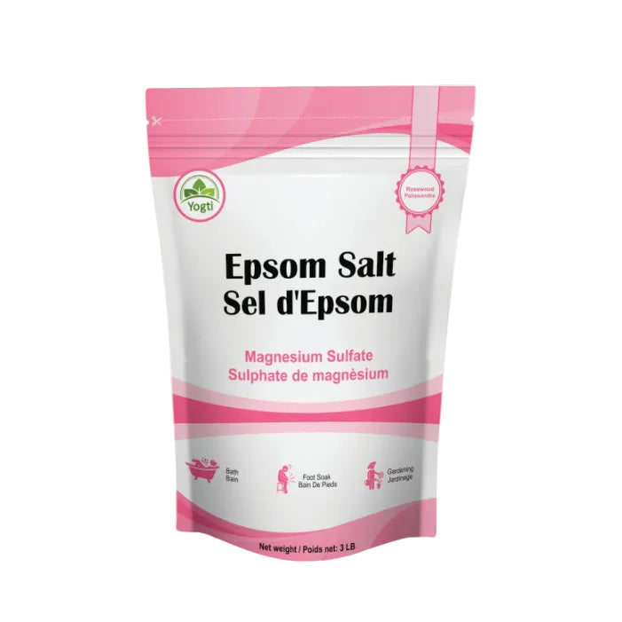 Yogti Epsom Bath Salt, Rosewood - 3LB