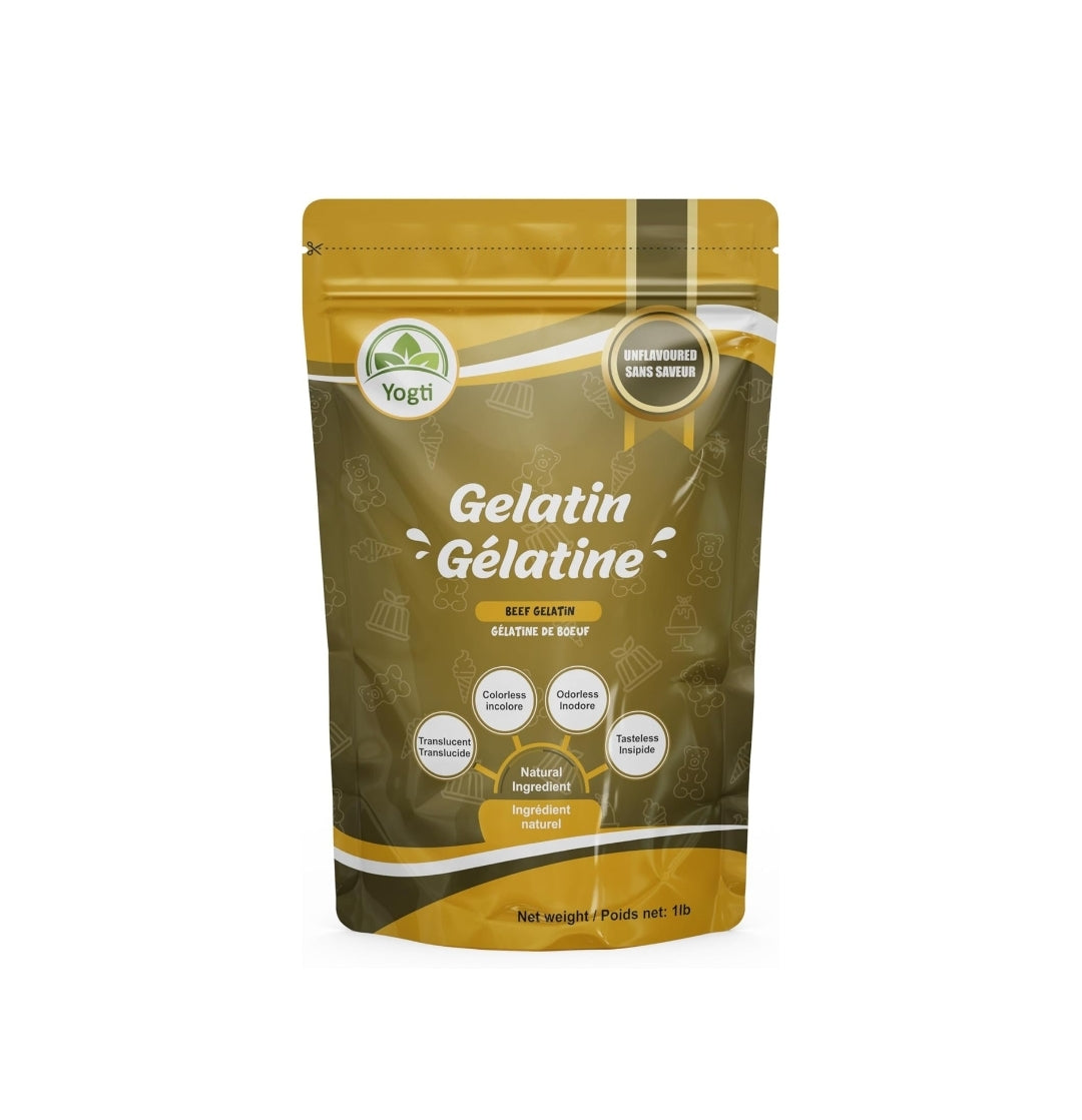Yogti pure beef gelatin Powder 454 gram