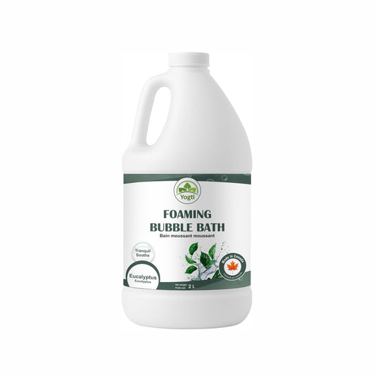 Yogti [Made in Canada] Foaming Bubble Bath Body Wash, 2 Eucalyptus, Made with with Epsom Salt & Pure Eucalyptus Essential Oil - 2 L