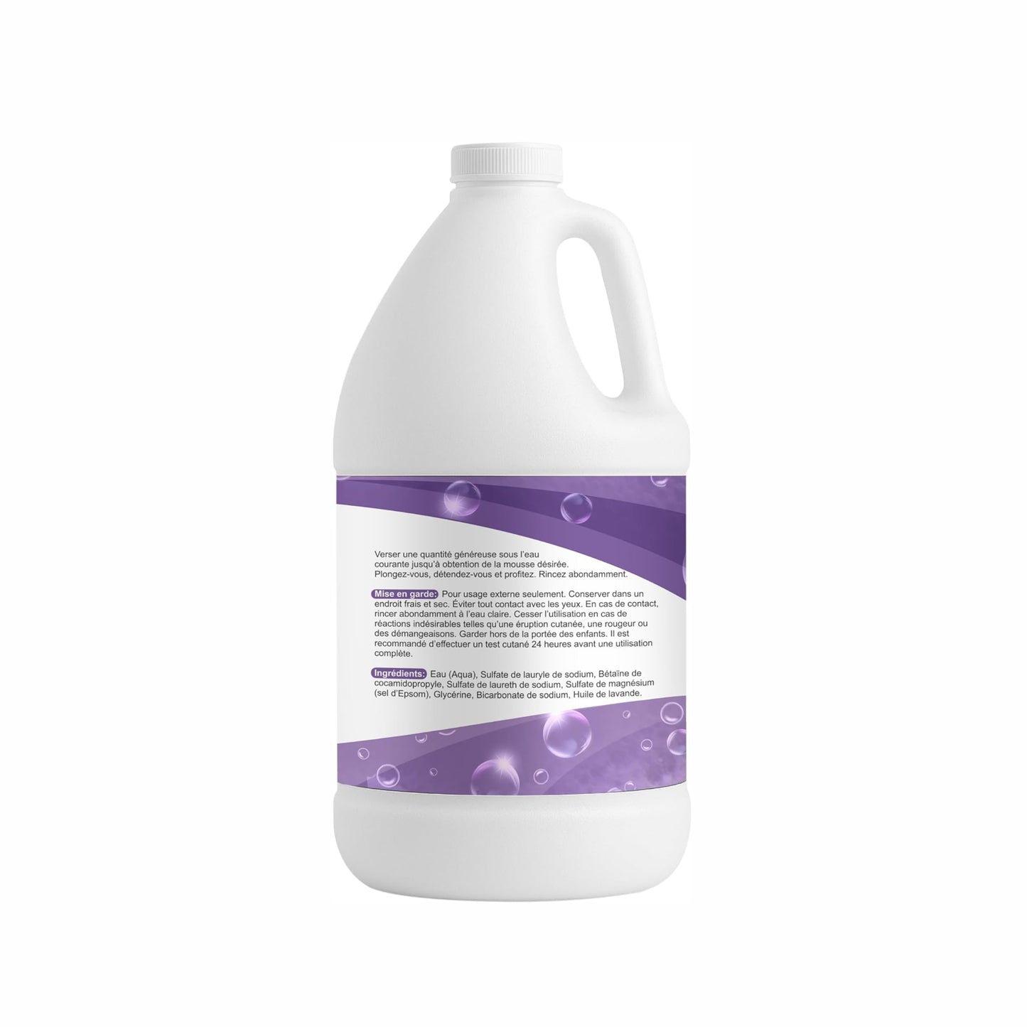 Yogti [Made in Canada] Foaming Bubble Bath Body Wash, 2 L, Lavender, Made with with Epsom Salt & Pure Lavender Essential Oil - 2 L
