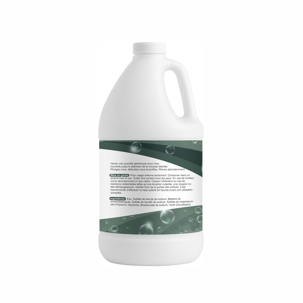 Yogti [Made in Canada] Foaming Bubble Bath Body Wash, 2 Eucalyptus, Made with with Epsom Salt & Pure Eucalyptus Essential Oil - 2 L