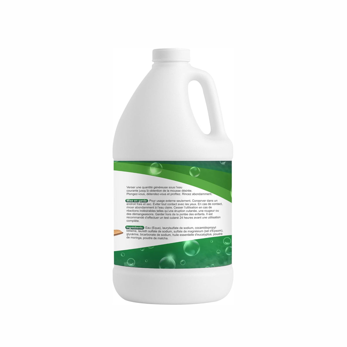 Yogti [Made in Canada] Foaming Bubble Bath Body Wash, 2 L, Matcha Moringa, Zen Refresh, Detox Bubble Bath Made with Matcha and Moringa - Supergreens - 2L