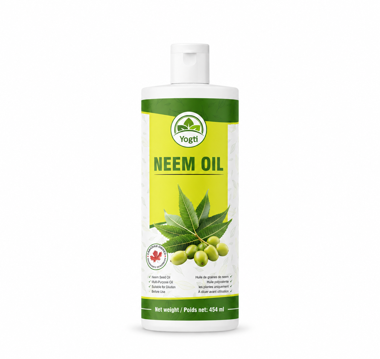 Yogti Pure Neem Oil, Cold Pressed, Unrefined, 454 ml, Multipurpose Oil - 1 Count