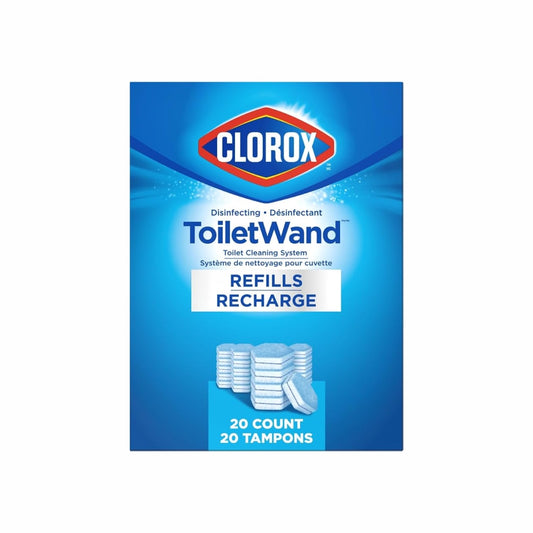 Clorox Disinfecting ToiletWand Refills, Toilet Cleaning System, 20 Count Refills