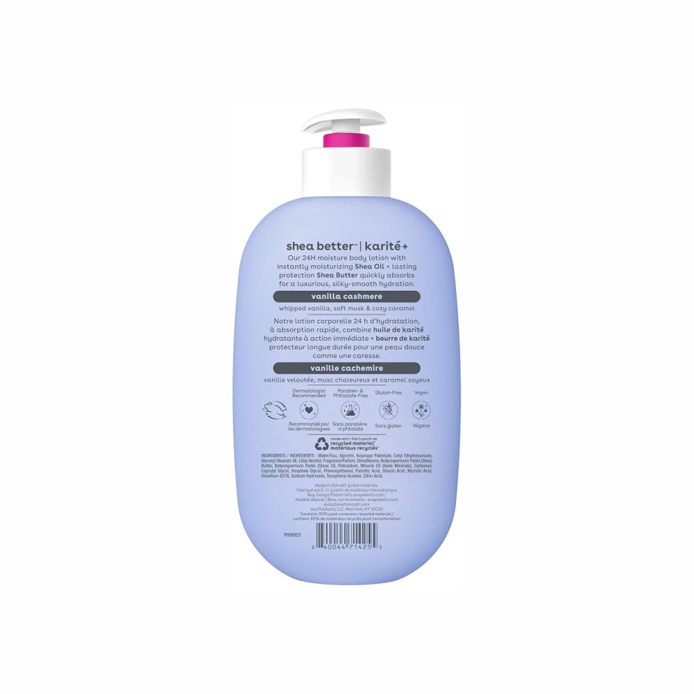 EOS Shea Better 24H Moisture Body Lotion, Vanilla Cashmere, 473 ml