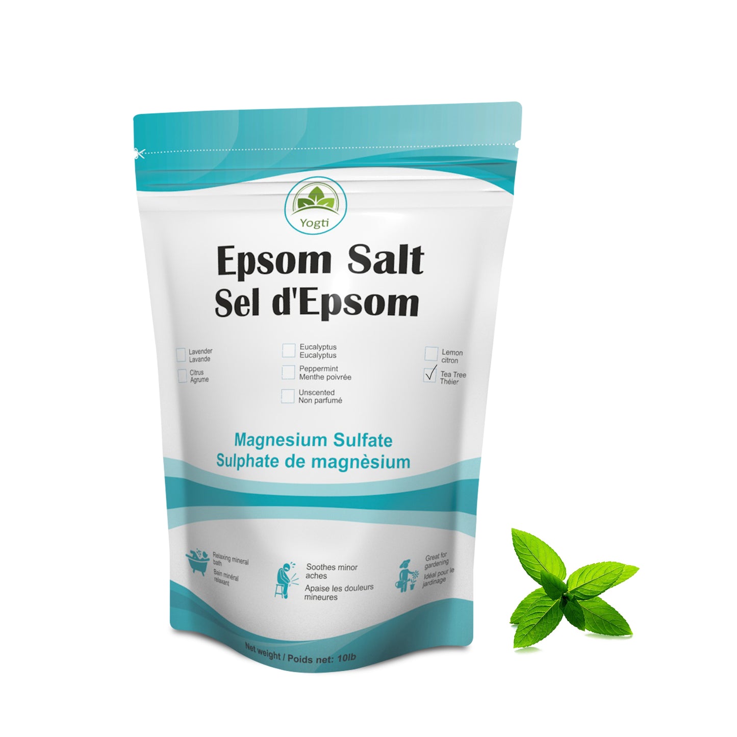 Yogti Epsom Salt Tea Tree 10lb